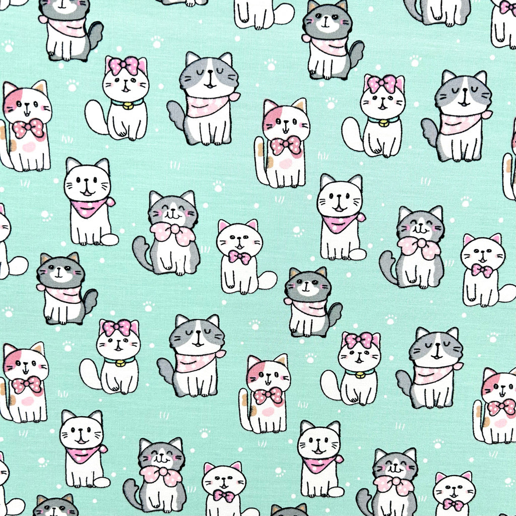 Kitty Squad Cotton Poplin Fabric