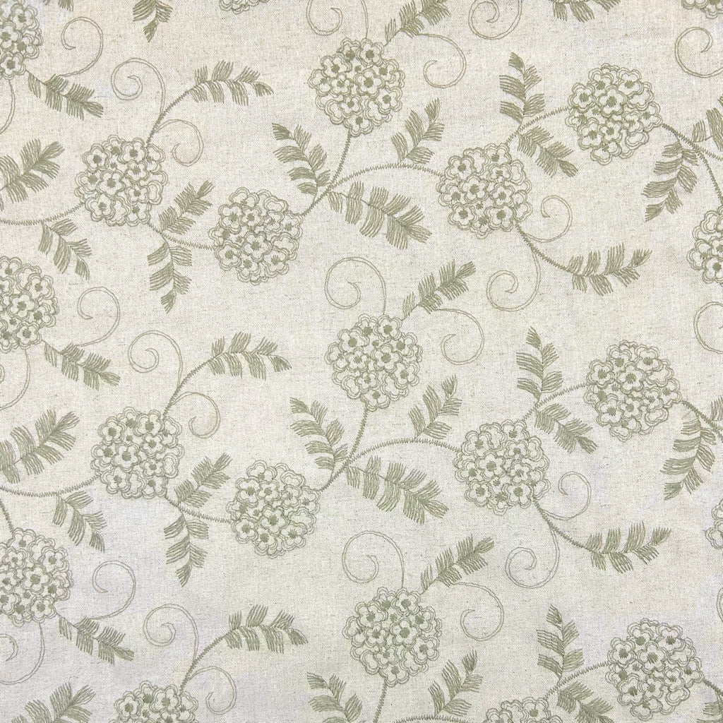 Floral Bliss Embroidered Linen Viscose Fabric