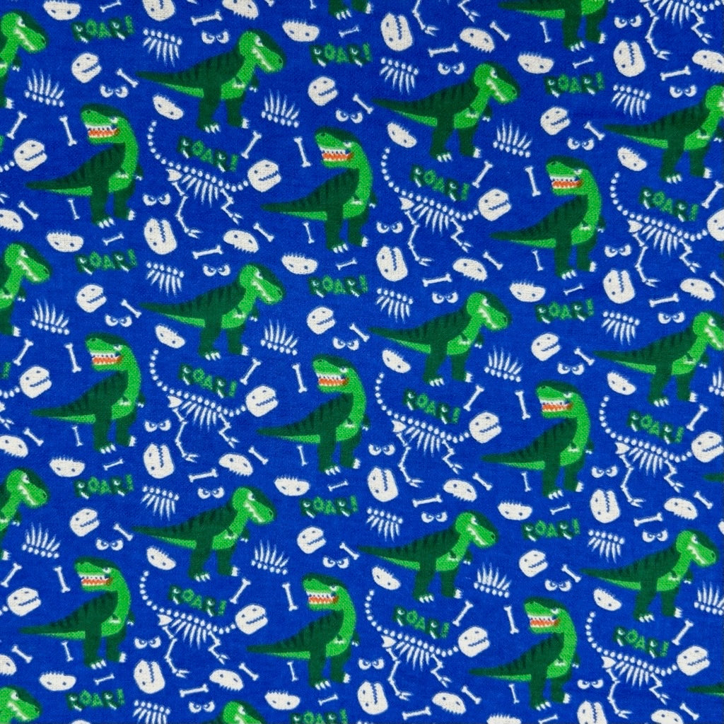 Little Roars Brushed Cotton Blend Fabric