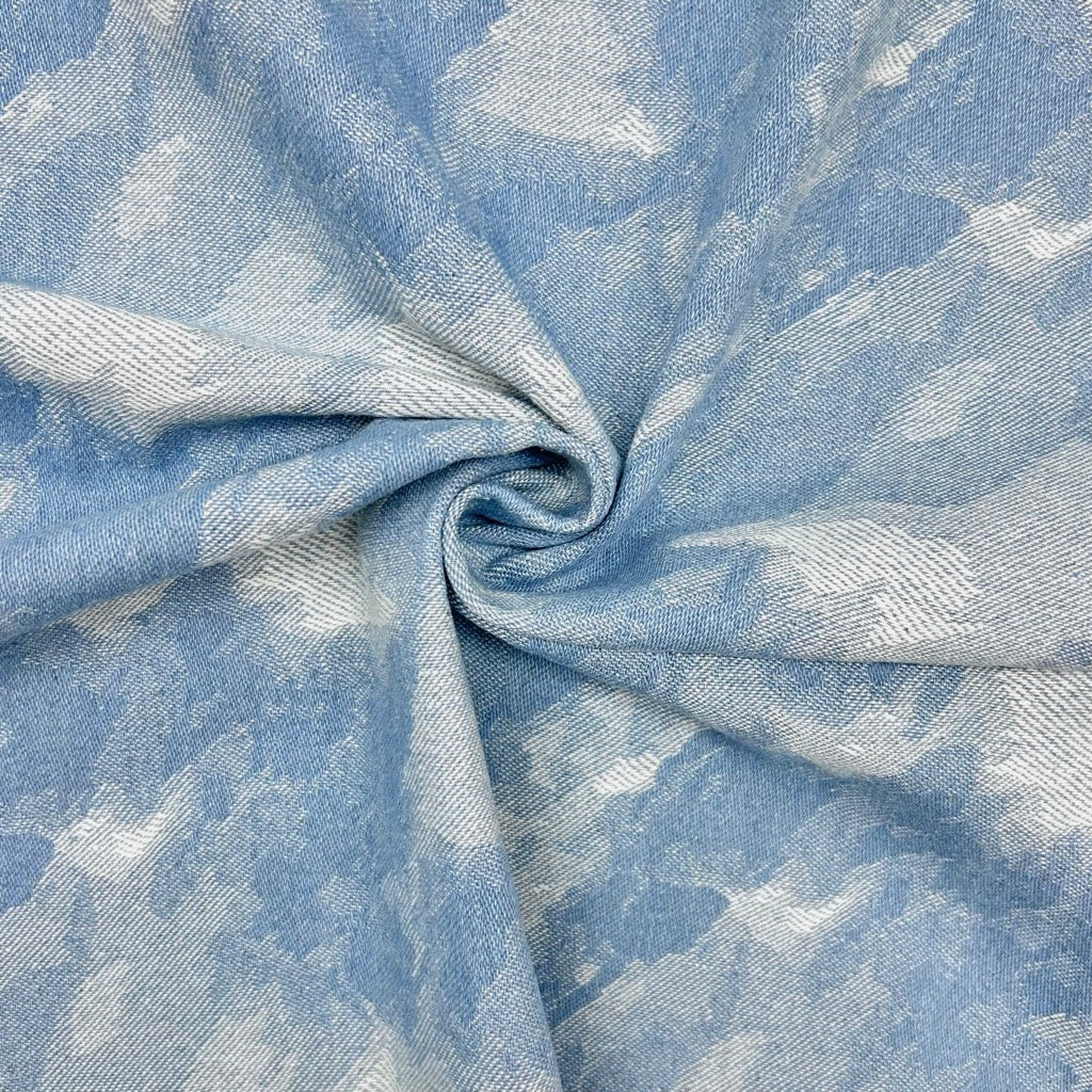 Smokey Texture Jacquard Denim Fabric