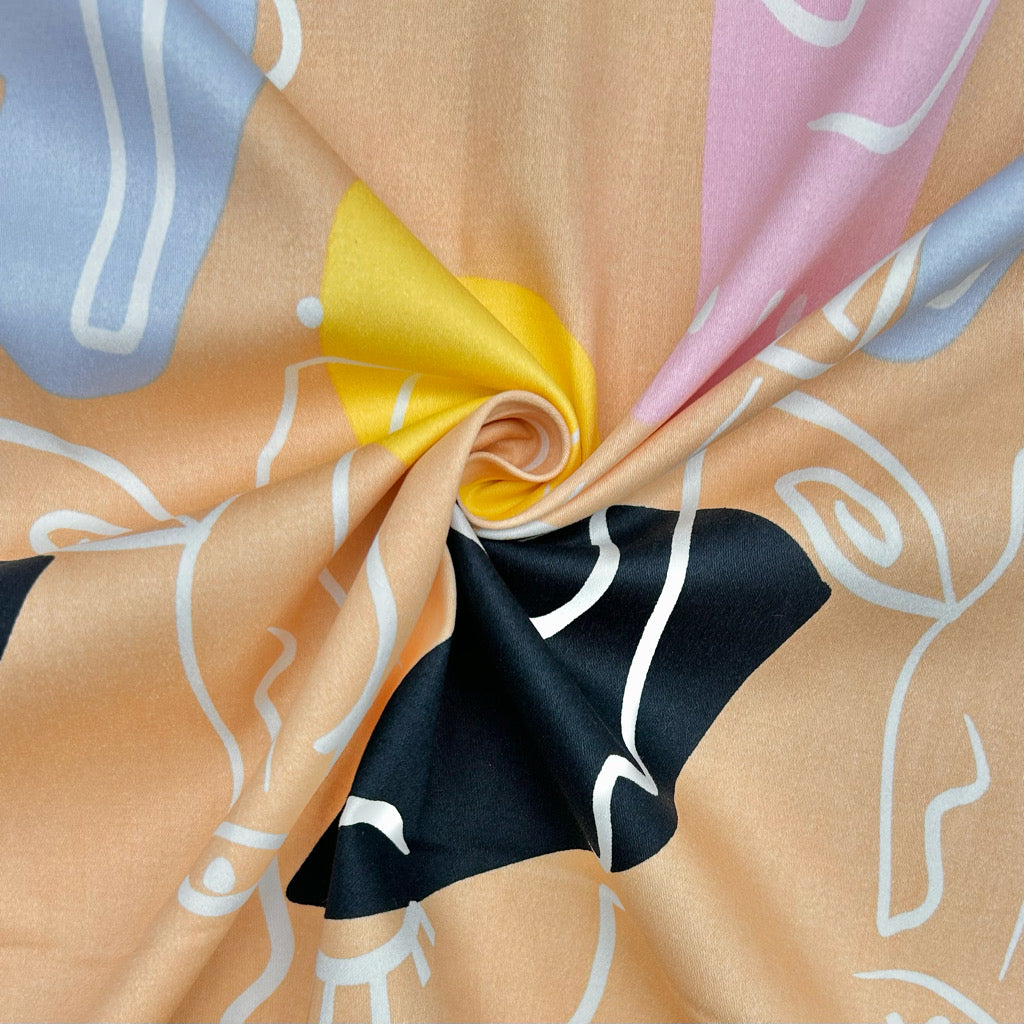 Prism Portraits Cotton Satin Fabric