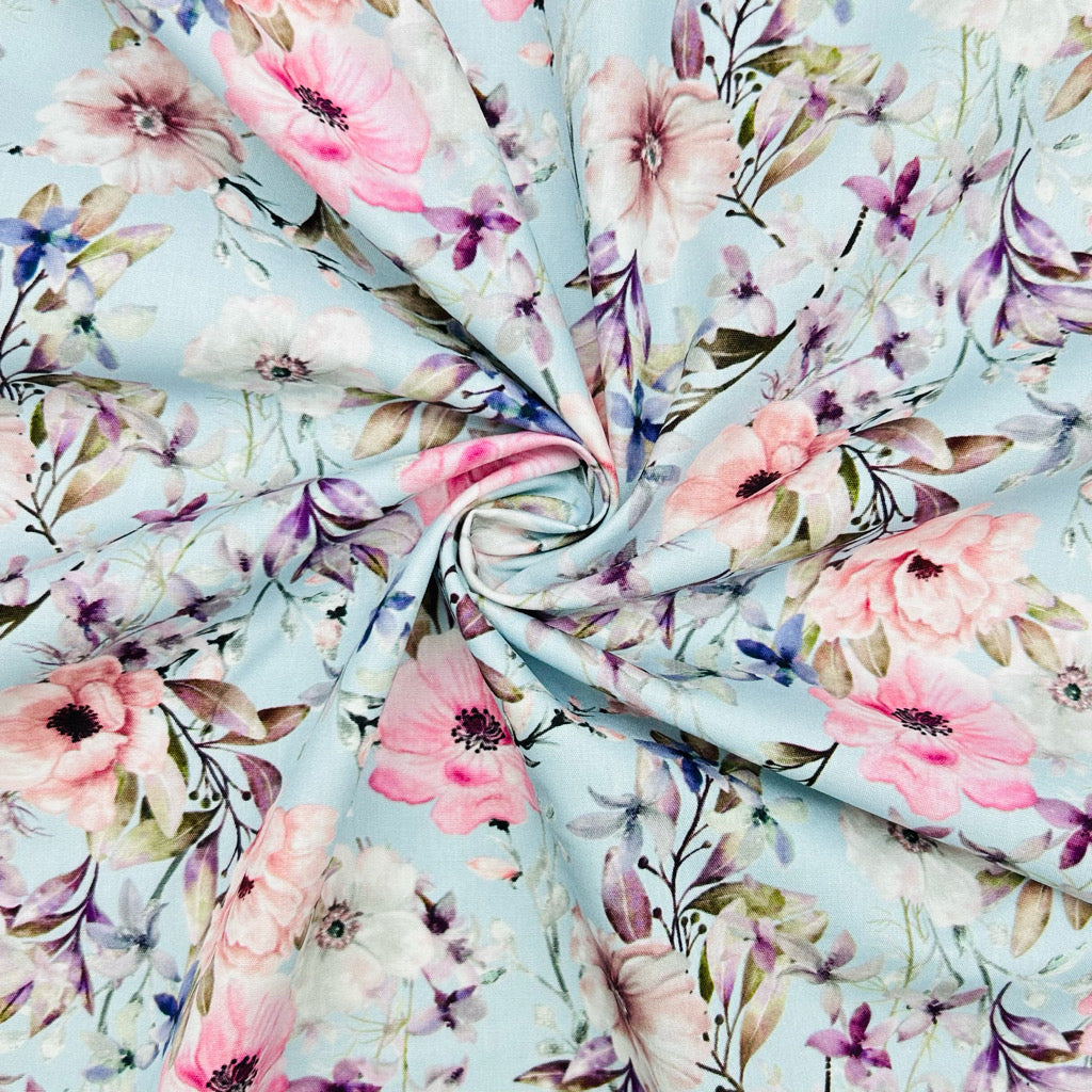 Soft Palette Rose & Hubble Cotton Poplin Fabric