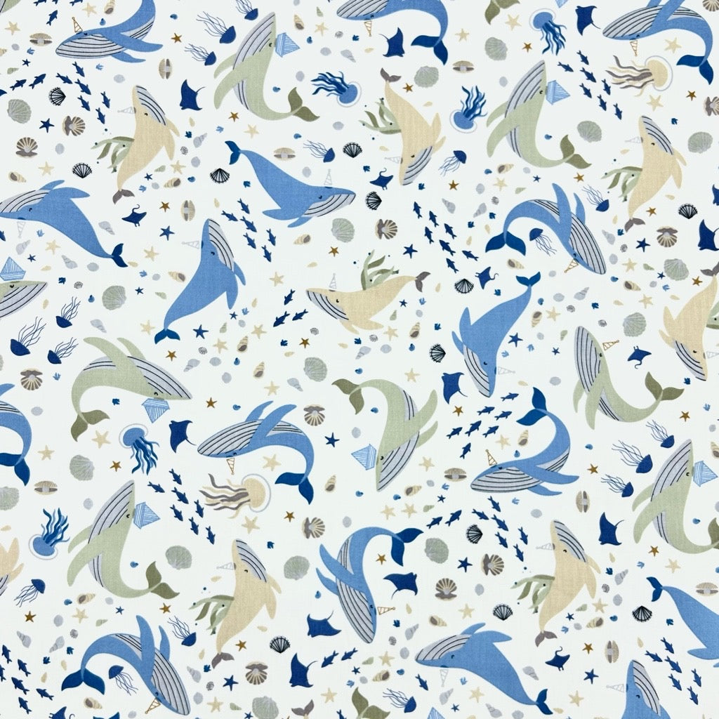 Seaside Charm Cotton Poplin Fabric