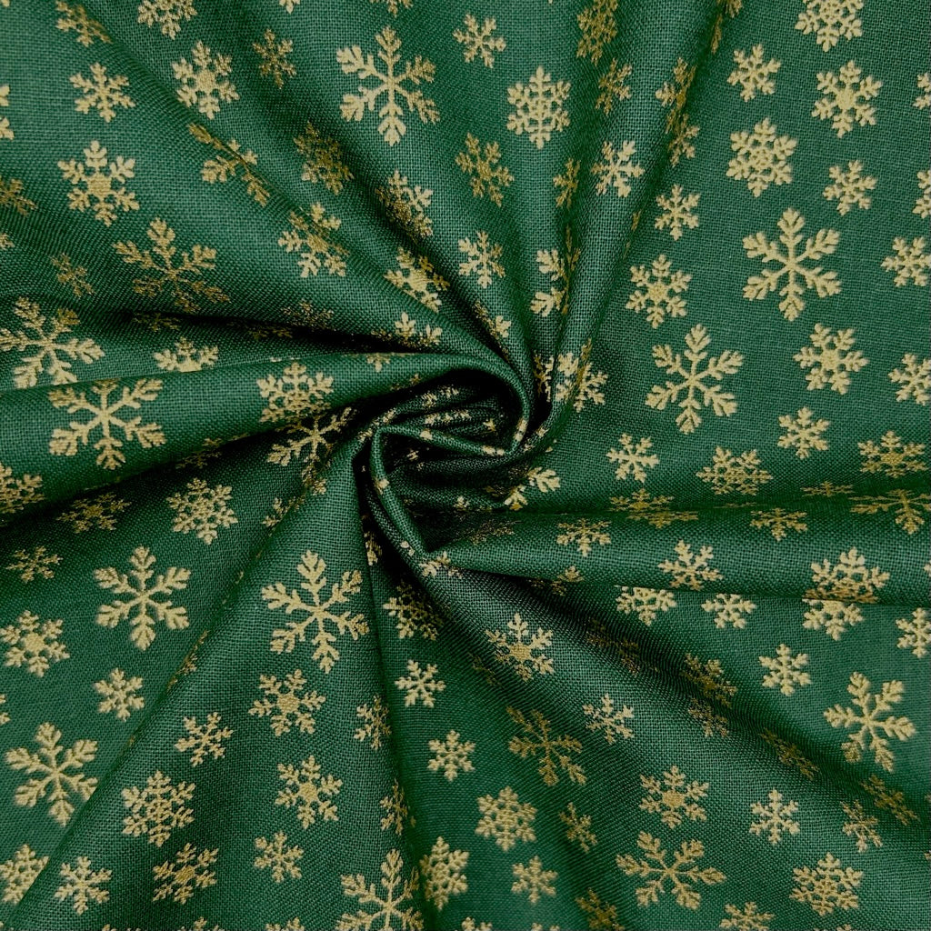 Snowflake Flurries Christmas Cotton Fabric
