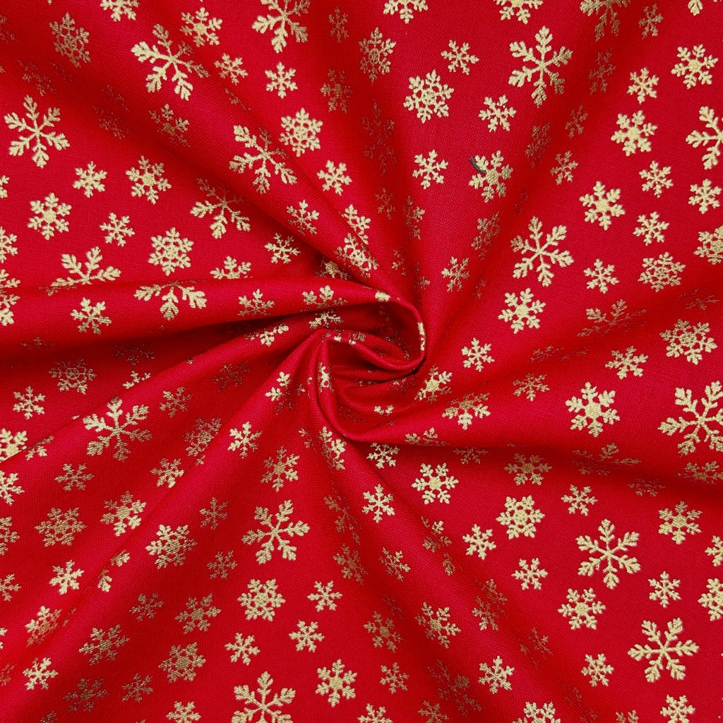 Snowflake Flurries Christmas Cotton Fabric