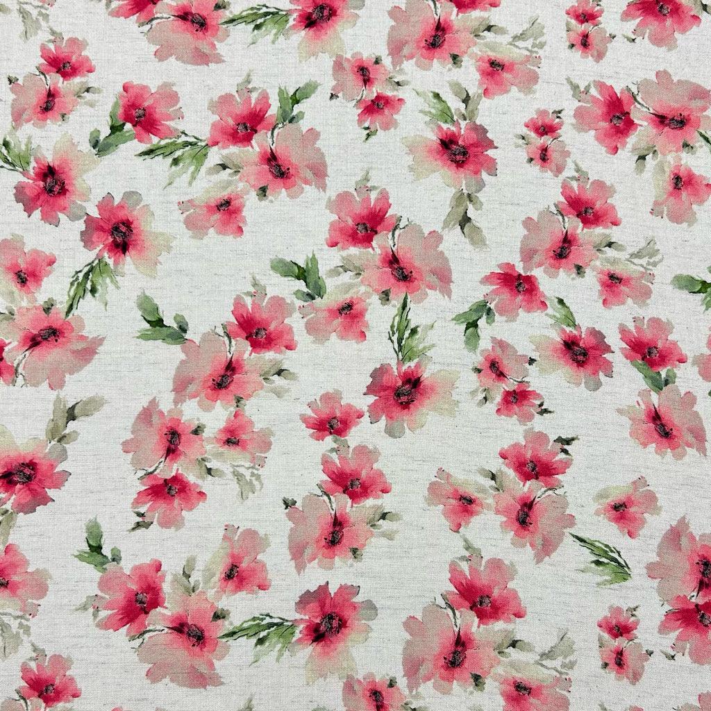 Vintage Blooms Viscose Linen Fabric - Pound Fabrics