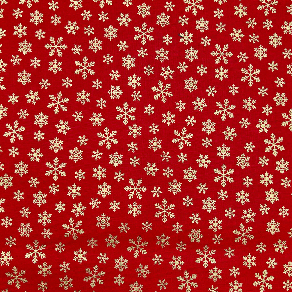 Snowflake Flurries Christmas Cotton Fabric