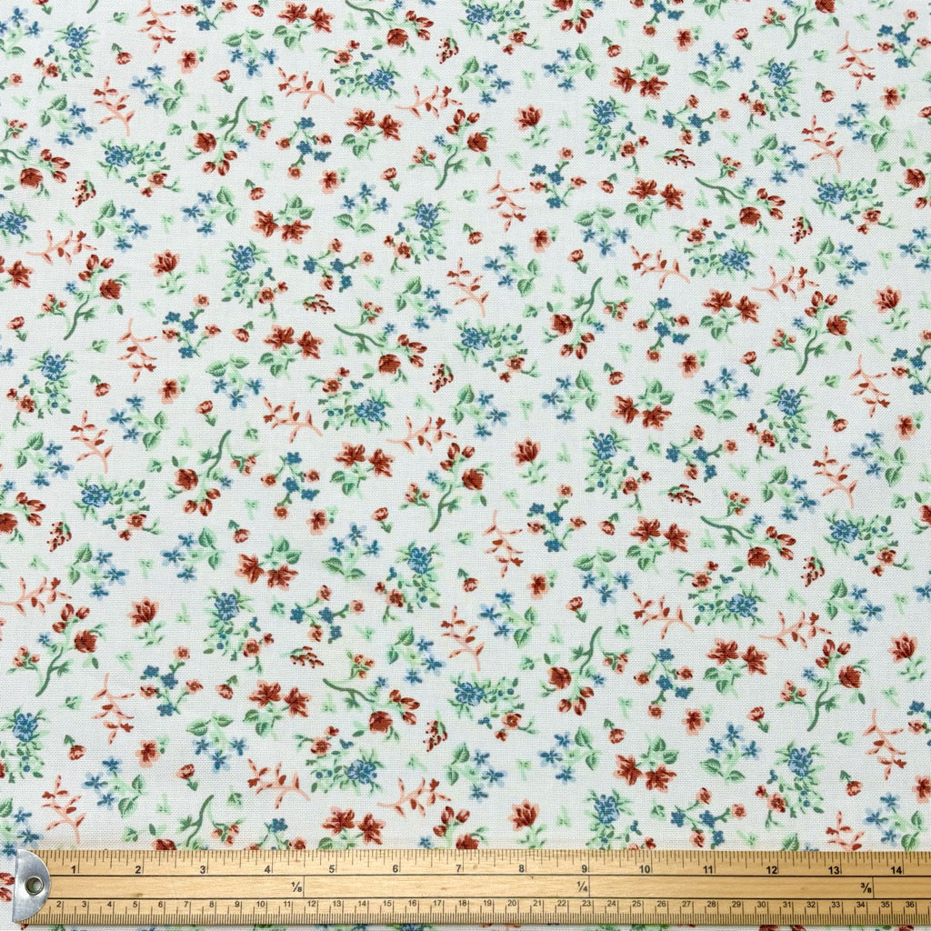 Mini Flowers Cotton Canvas Fabric