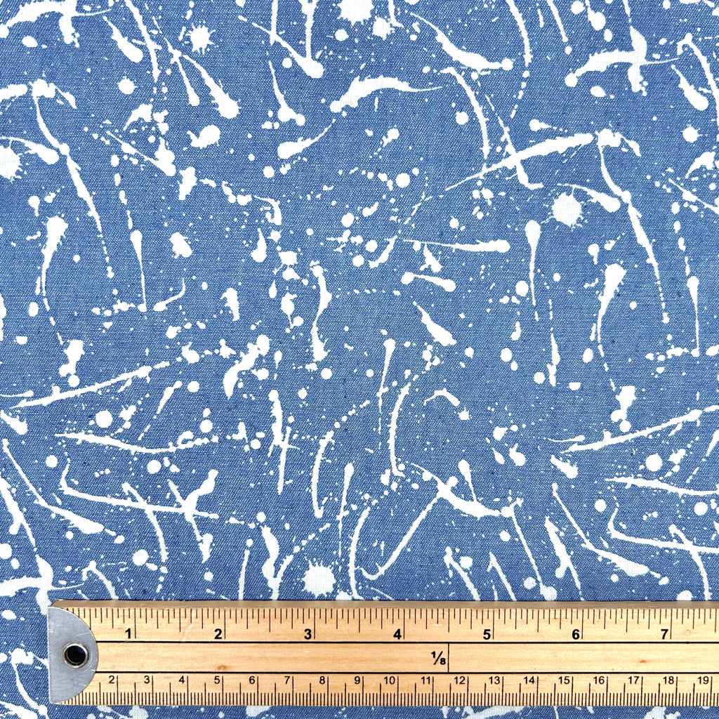 Ink Burst Chambray Denim Fabric