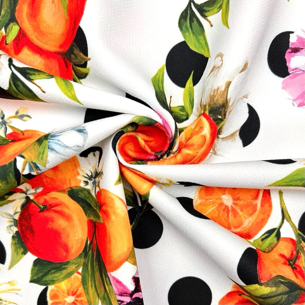 Orange Punch Scuba Fabric