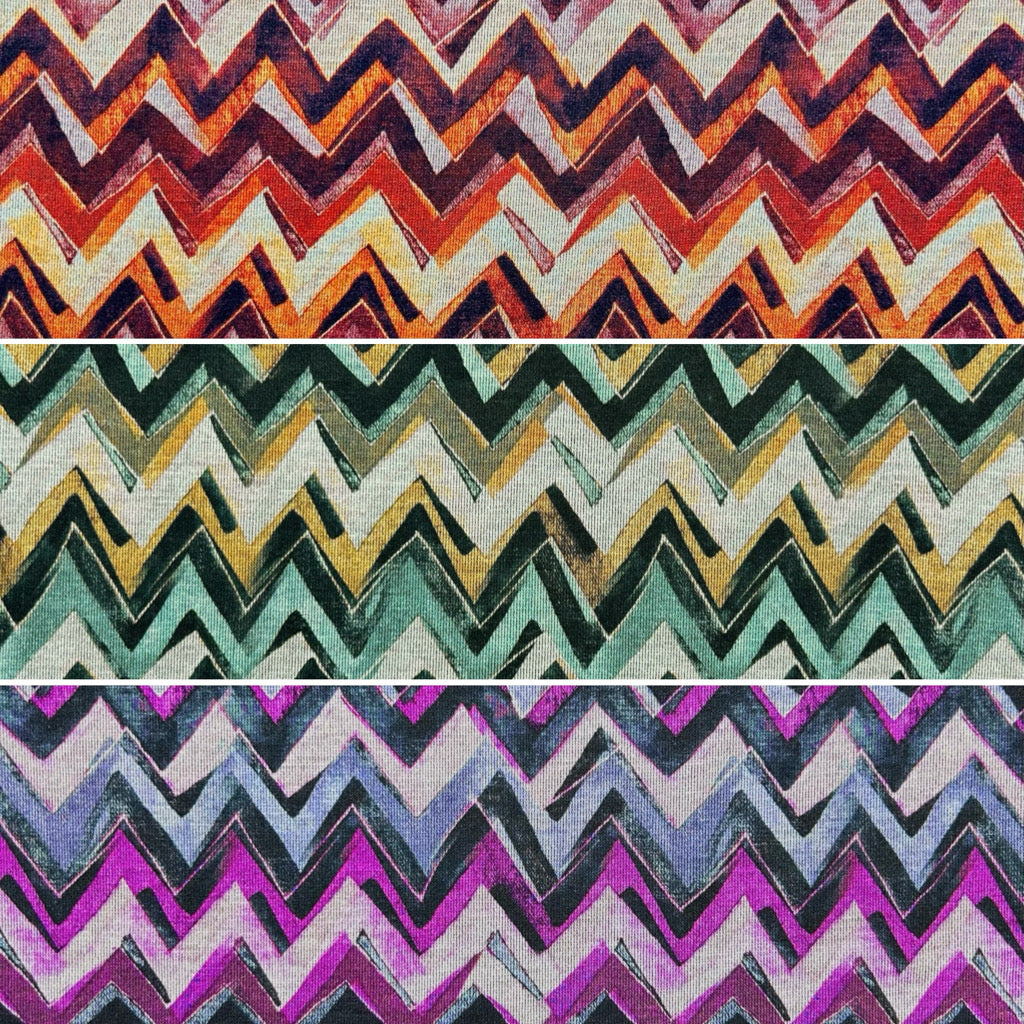 Zigzag Strikes Digital Modal-Touch Jersey Fabric