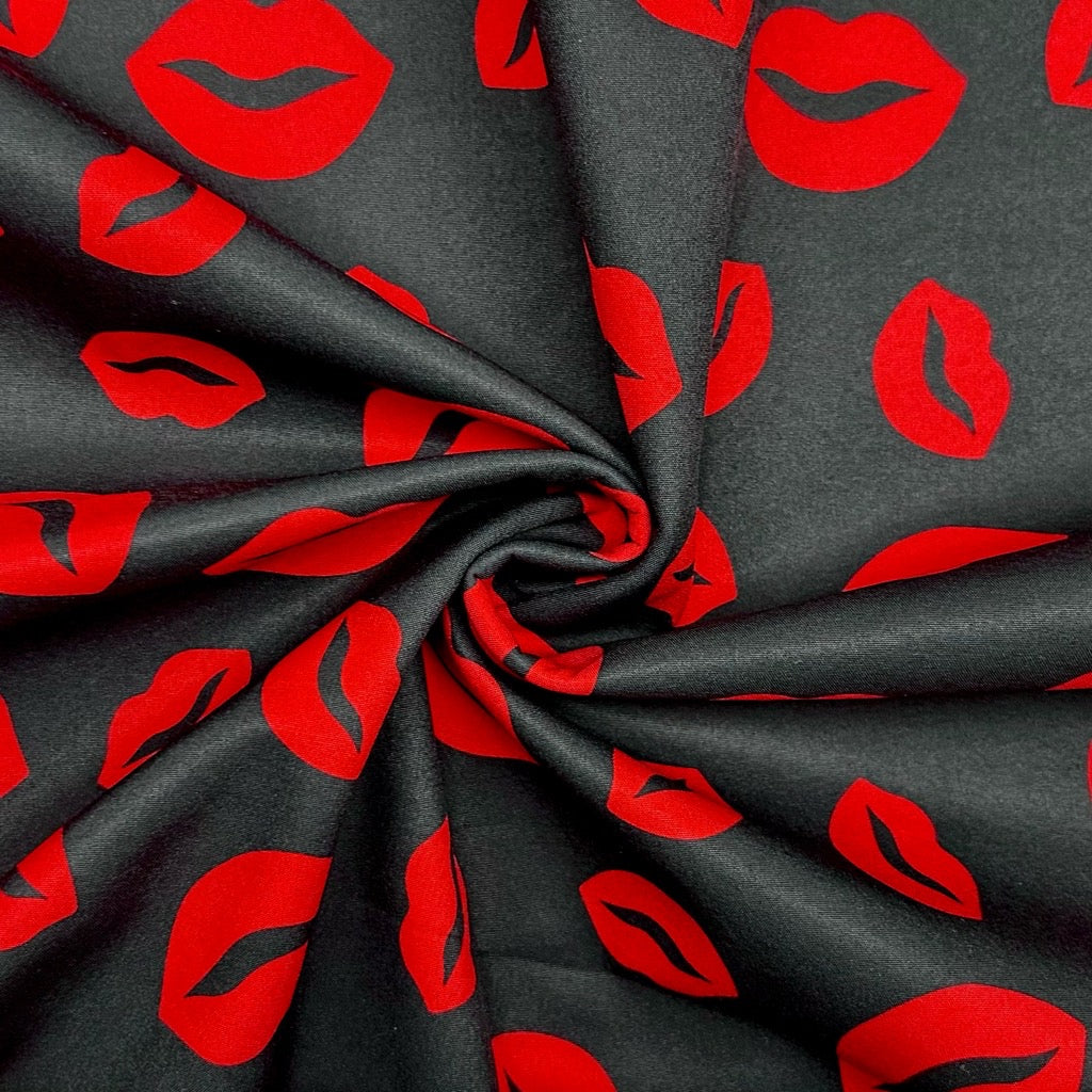 Bold Lips Softshell Fabric