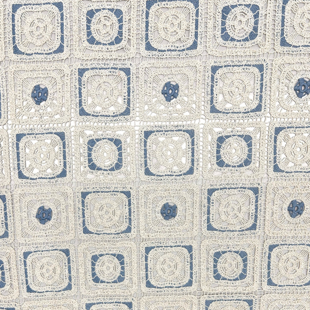 Retro Bloom Crochet Lace Fabric