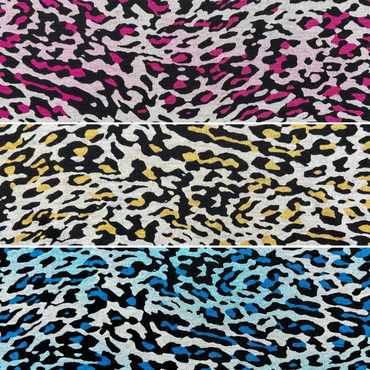 Ombre Leopard Viscose Ponte Roma Fabric