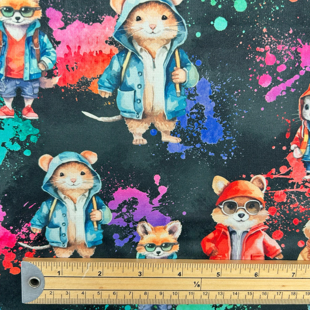 Animals Outing Sweatshirt Fabric