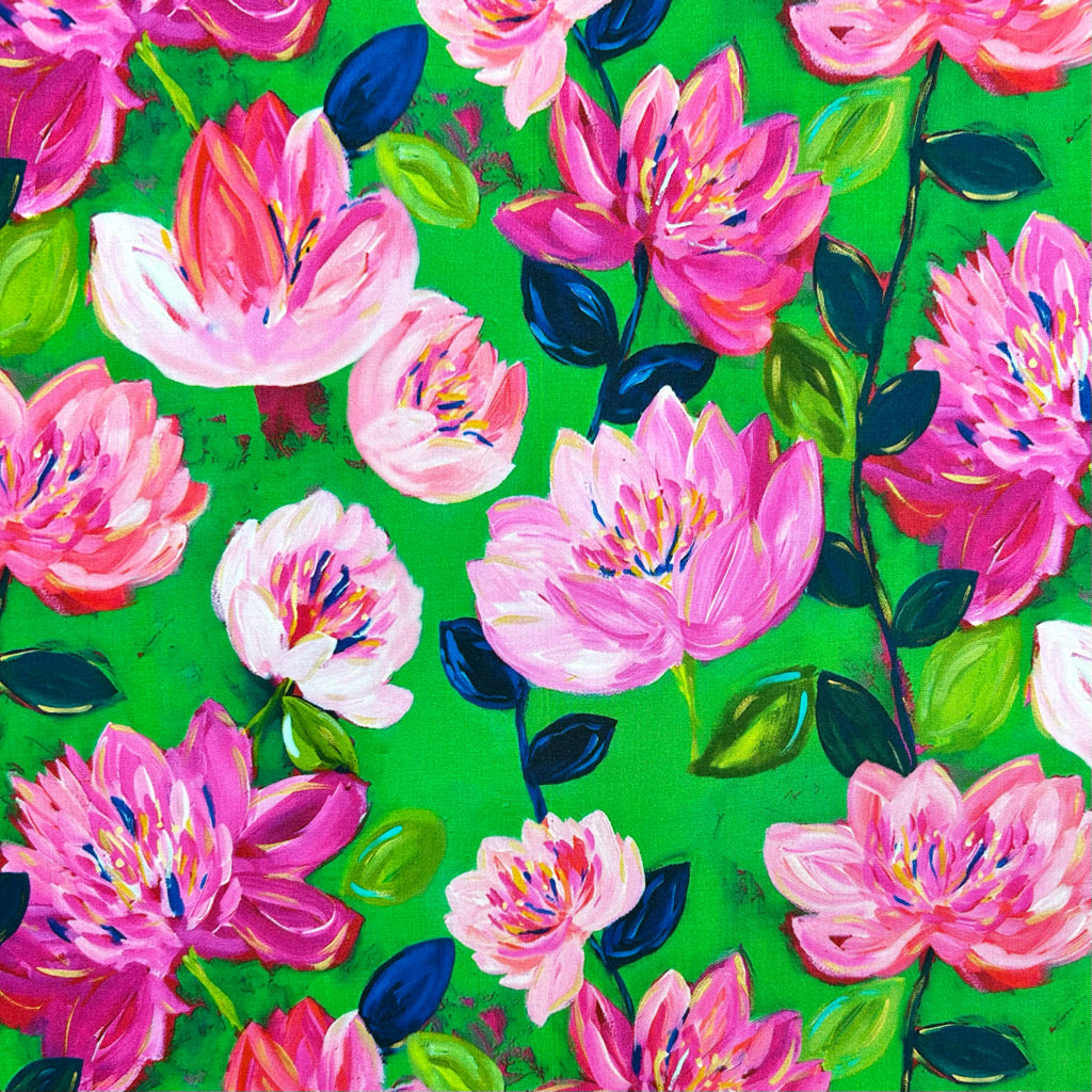 Bursting Blooms Viscose Fabric
