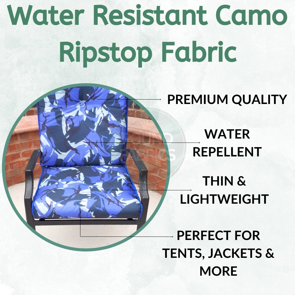 Water Resistant Camouflage Ripstop Fabric