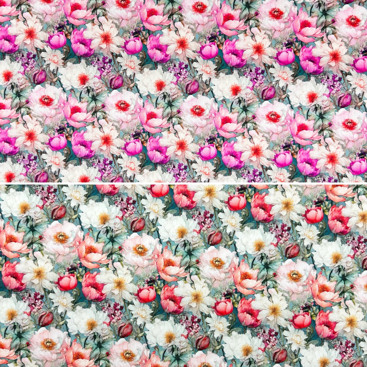 Blushing Blooms Cotton Sateen Fabric