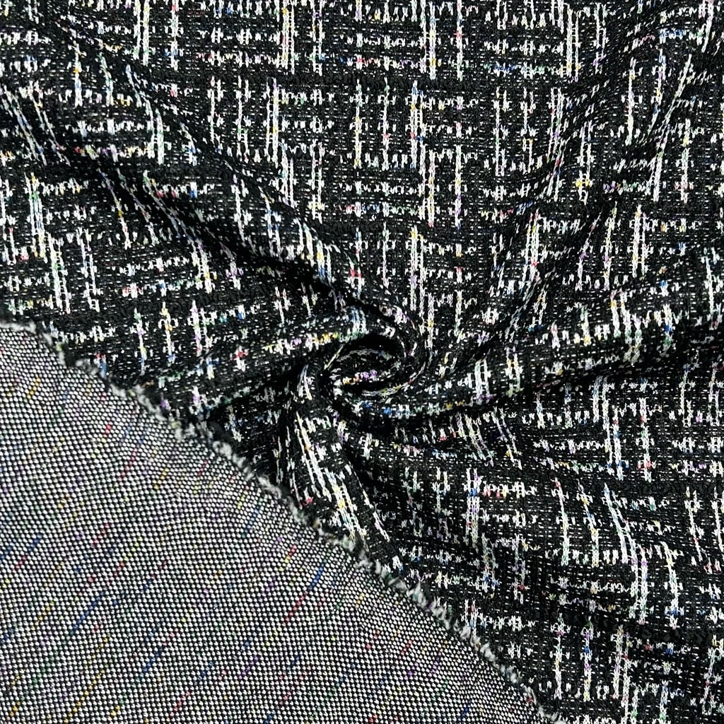 Multicoloured Threads Tweed Knit Fabric - Pound Fabrics