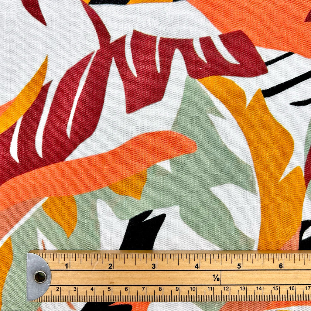 Tropical Fusion Stretch Linen Mix Fabric