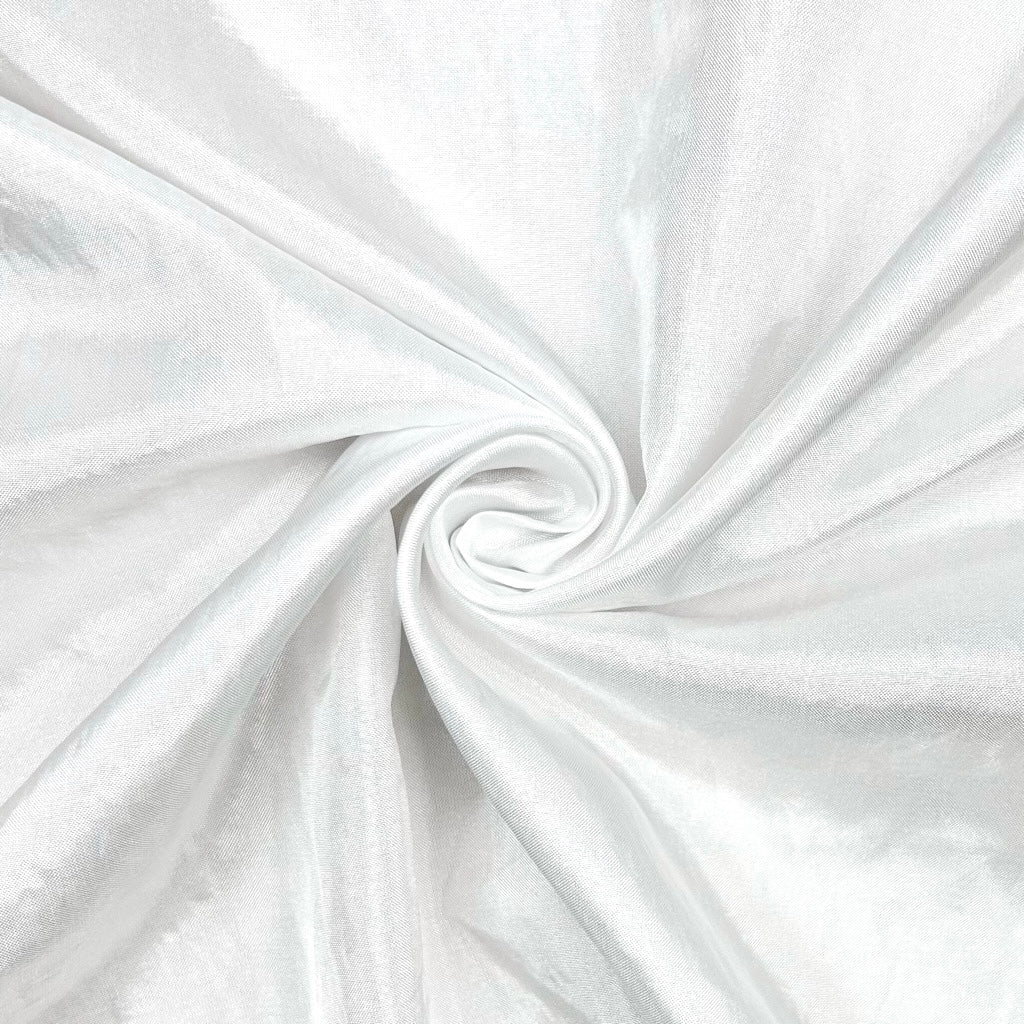 Plain Ivory Creased Effect Polyester Fabric