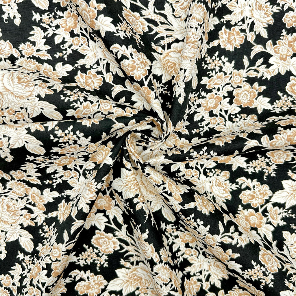 Heritage Blossom Rose & Hubble Cotton Poplin Fabric