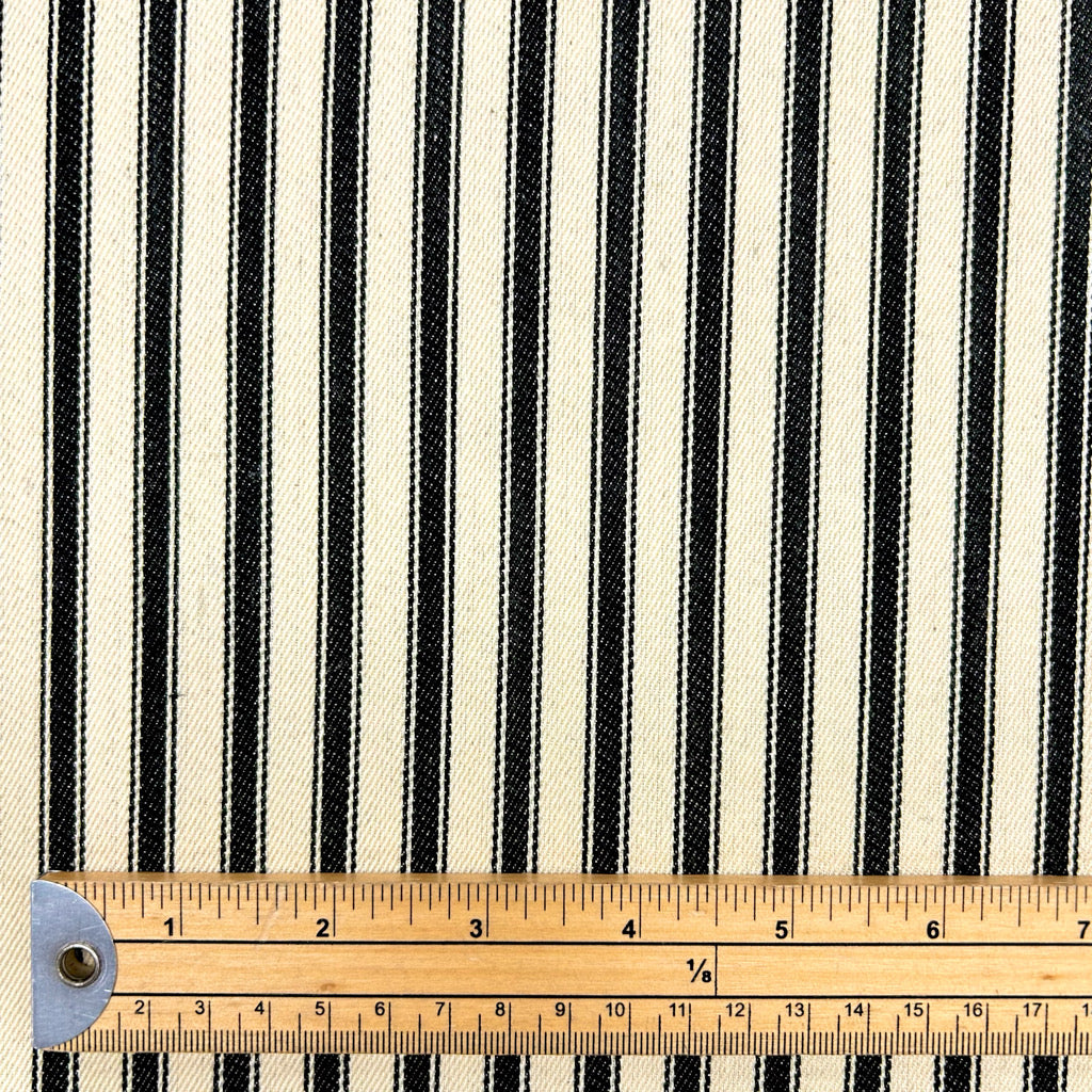 Ticking Stripes Cotton Canvas Fabric