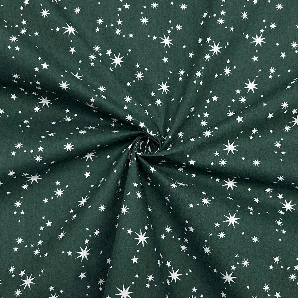 Sparkling Stars Polycotton Fabric - Pound Fabrics