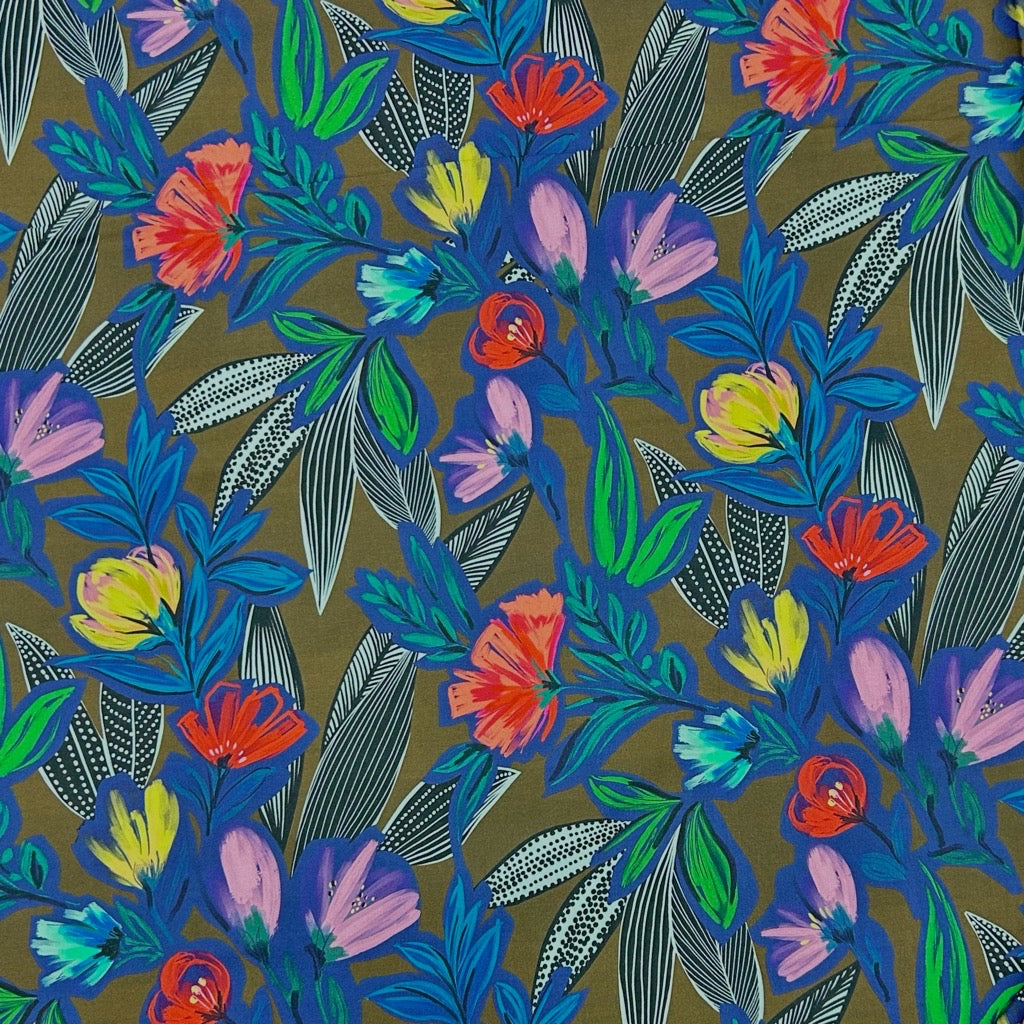 Modern Meadow Viscose Fabric