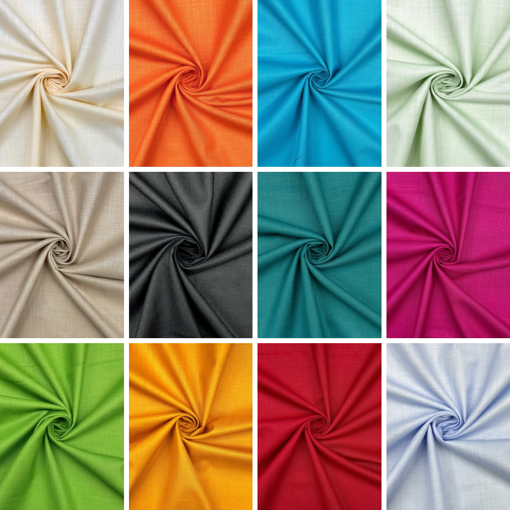 Plain Linen Viscose Blend Fabric