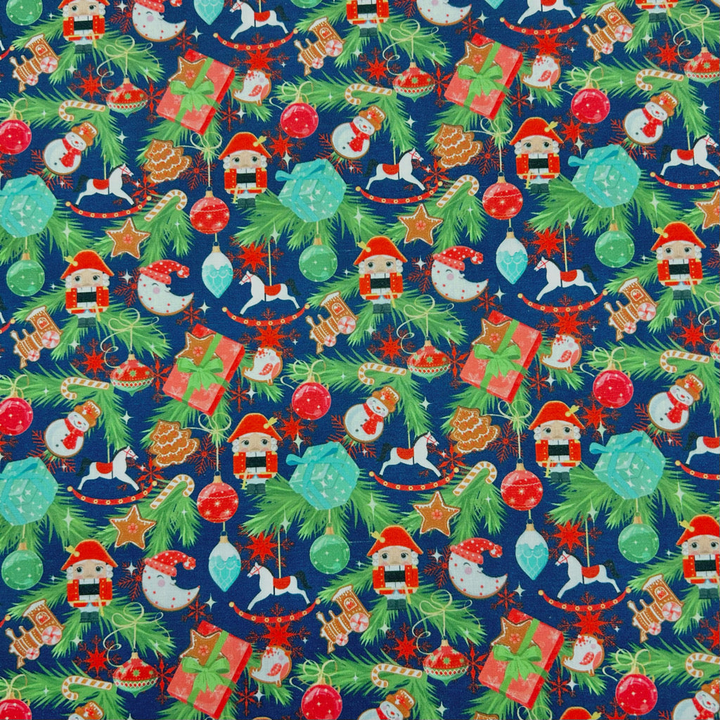 Christmas Treasures Polycotton Fabric