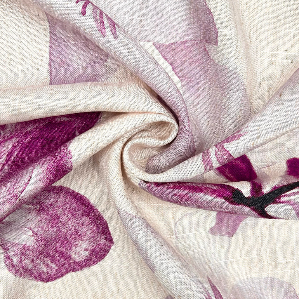 Dusky Garden Linen Viscose Fabric