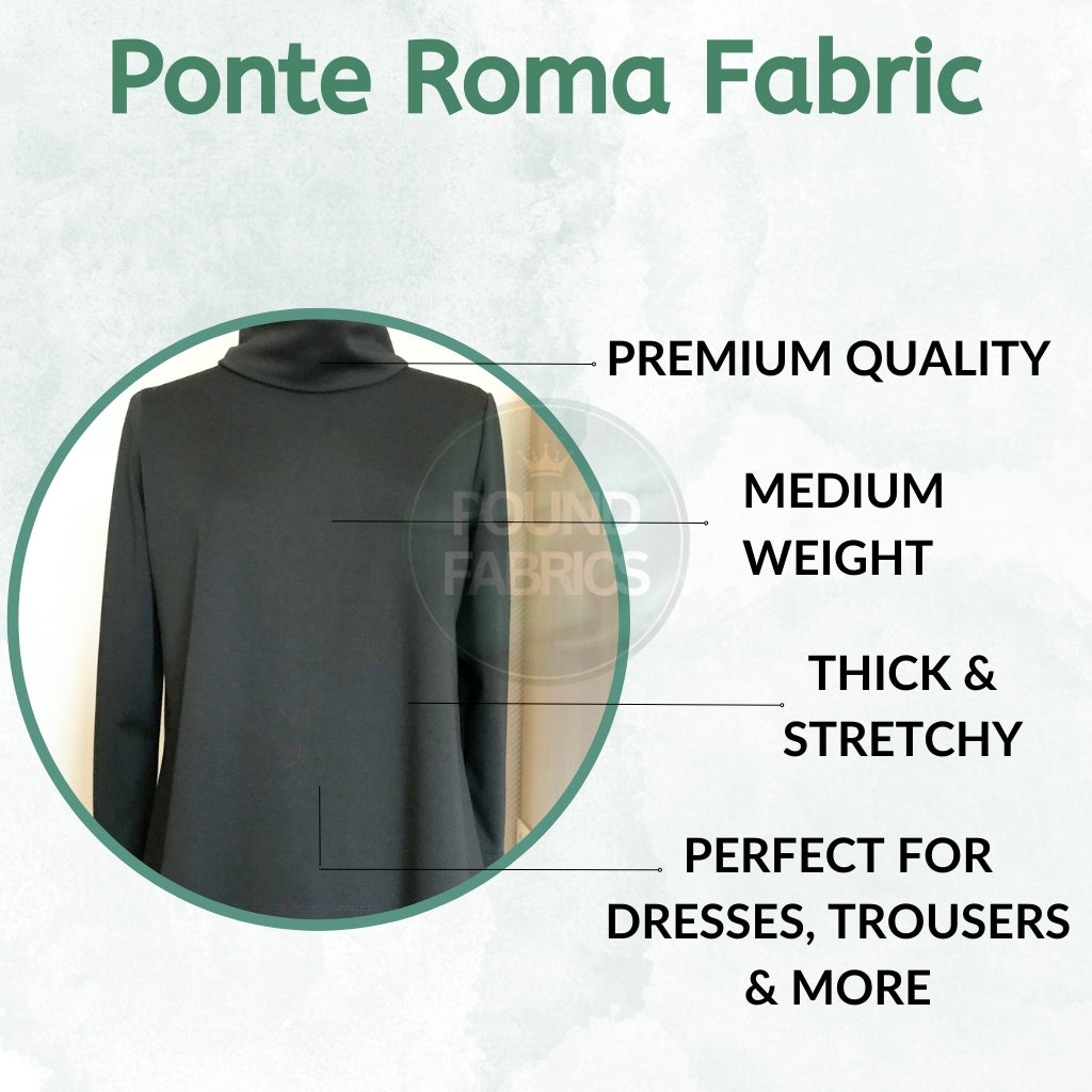 Plain Ponte Roma Fabric