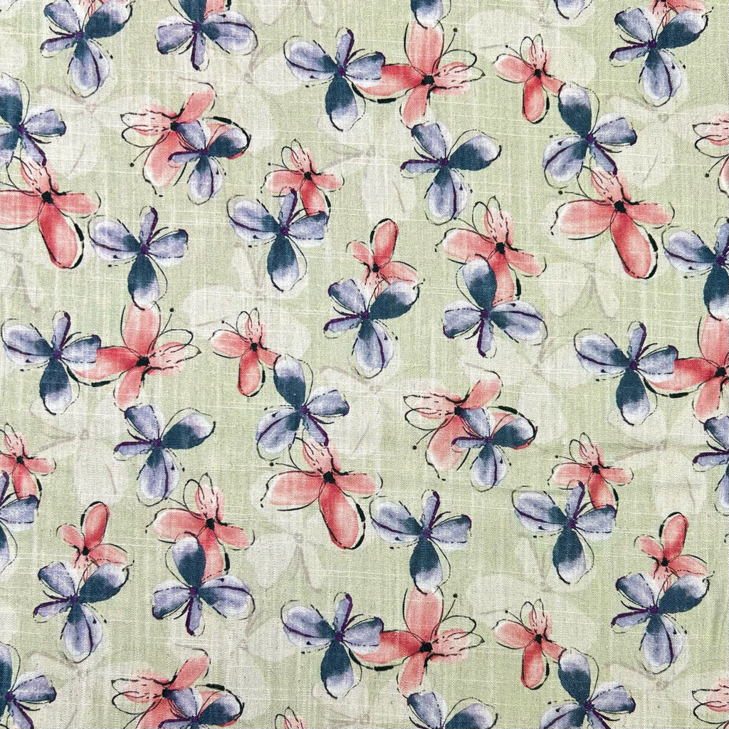 Blossom Flutter Linen Viscose Fabric