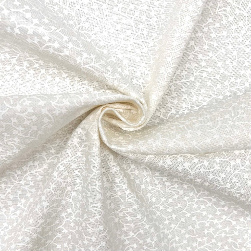 Frosted Vines Cotton Lacquer Fabric