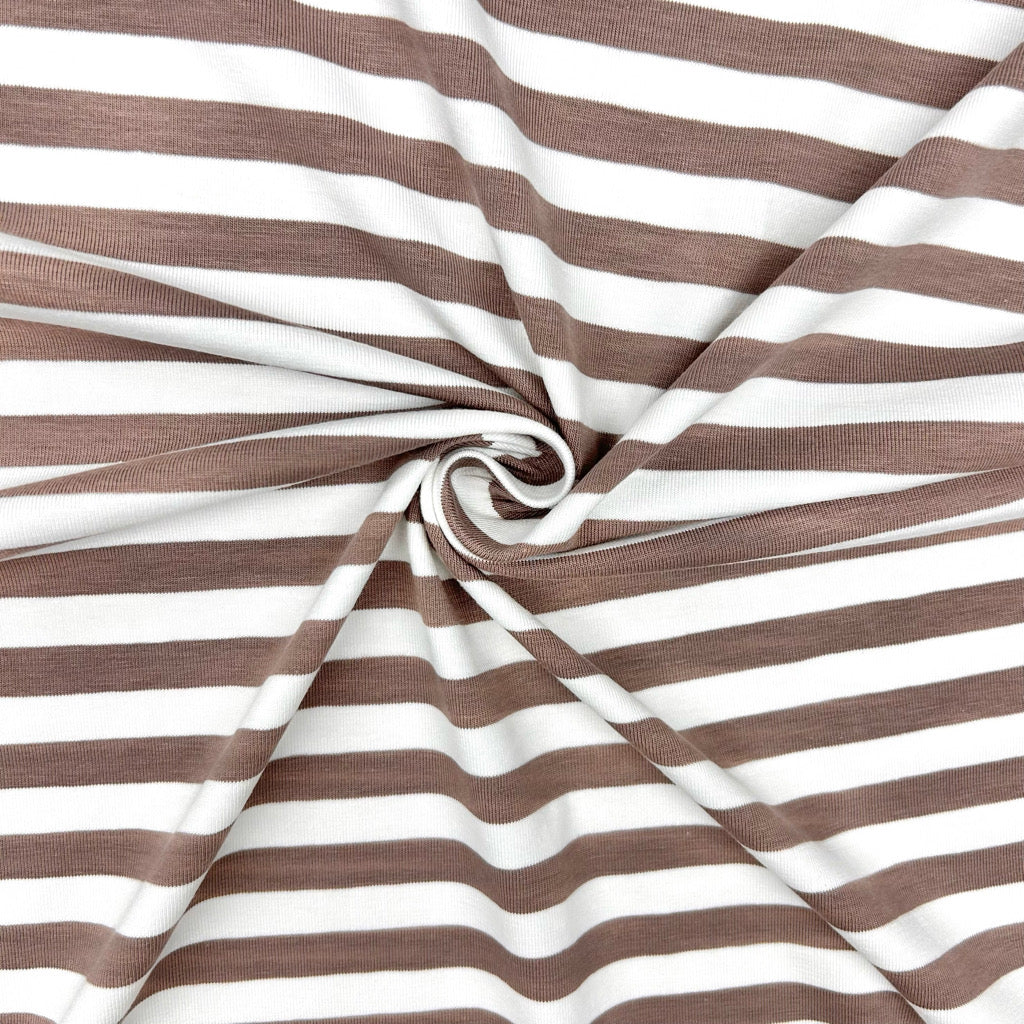 Classic Striped Cotton Jersey Fabric