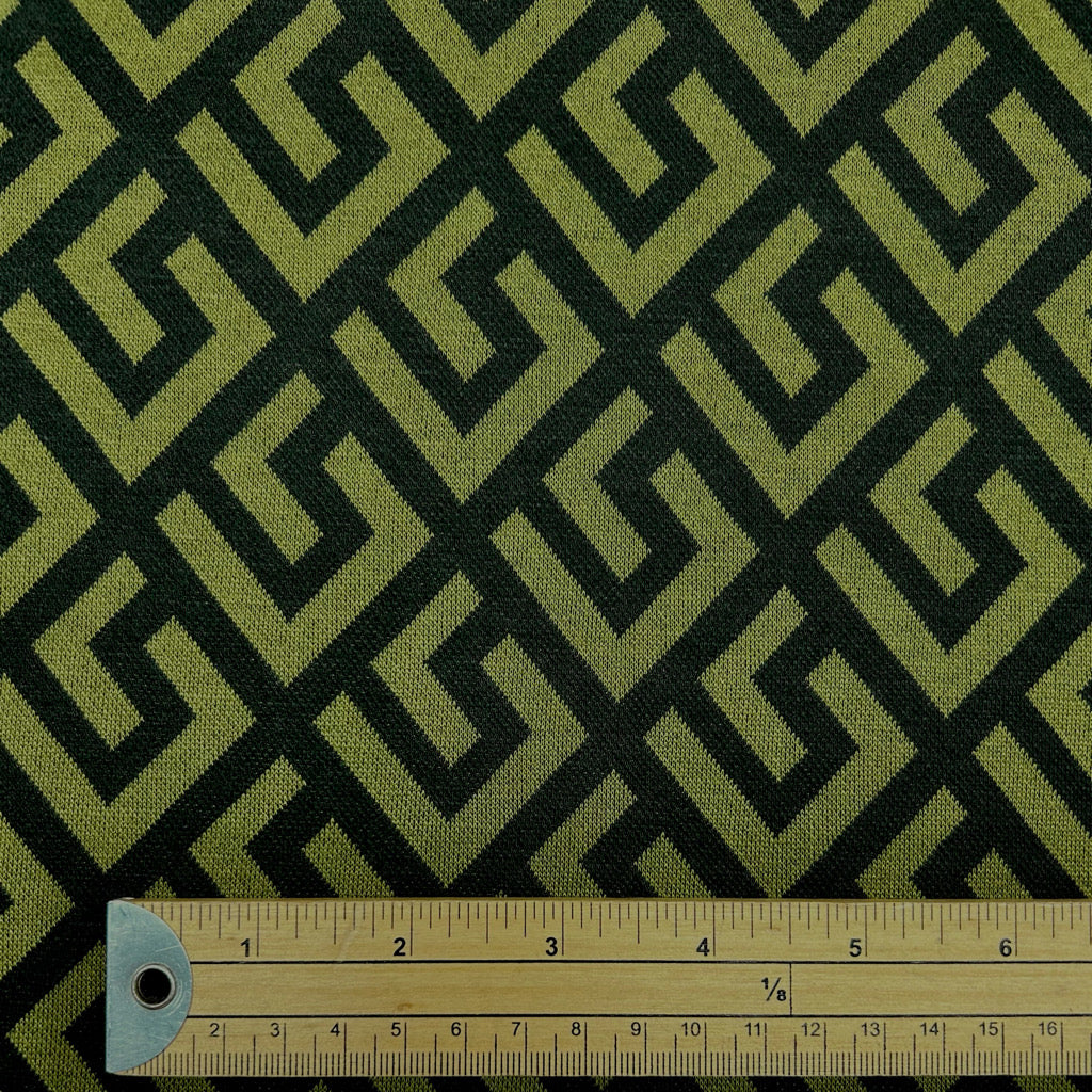Line Grid Knit Jersey Fabric
