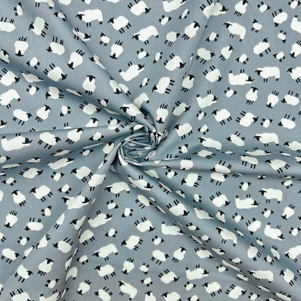 Tiny Lambs Rose & Hubble Cotton Poplin Fabric