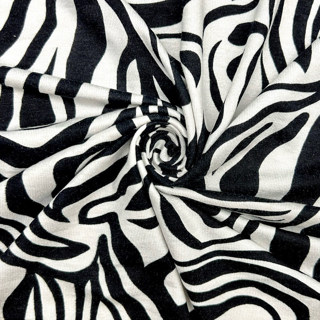 Zebra Chic Jersey Fabric