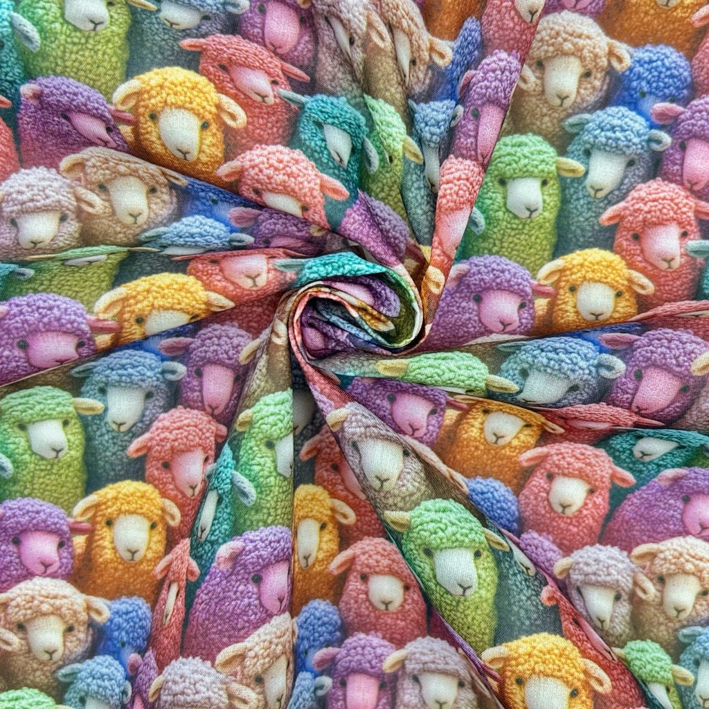 Wooly Bunch Polycotton Fabric