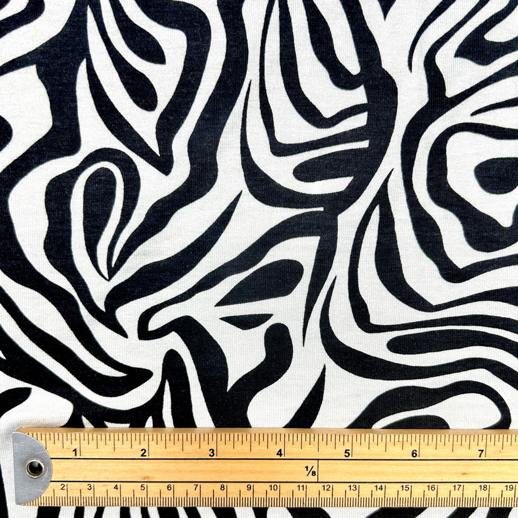 Zebra Chic Jersey Fabric