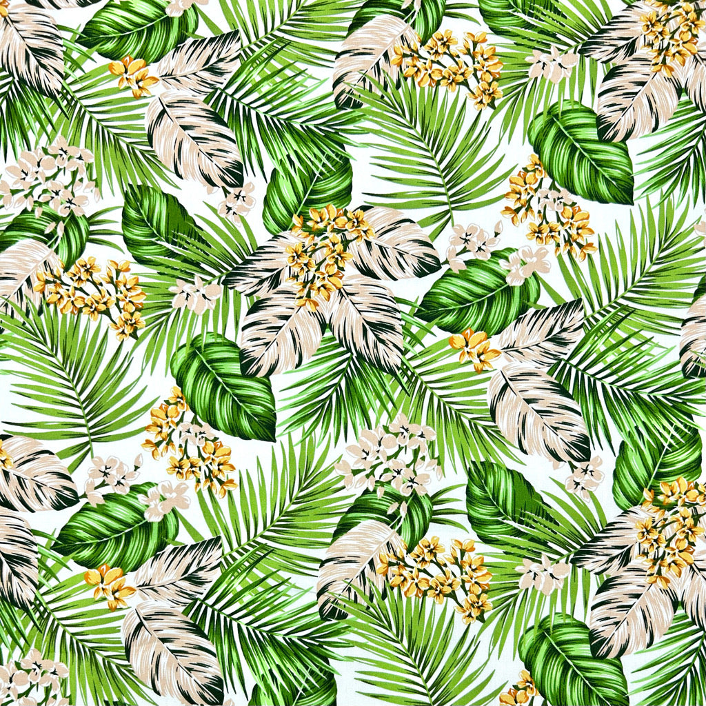 Paradise Palms Rose & Hubble Cotton Poplin Fabric