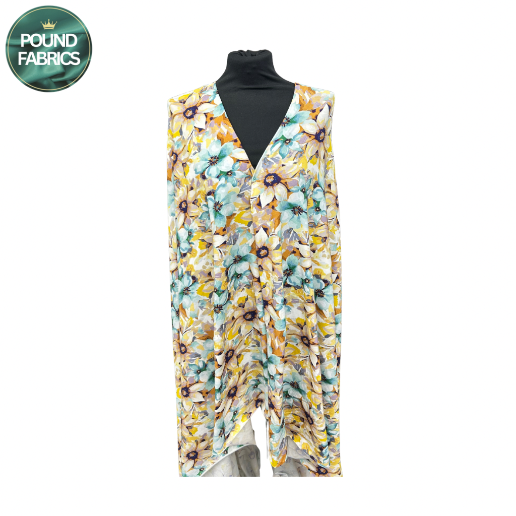 Sunny Petals Cotton Jersey Fabric
