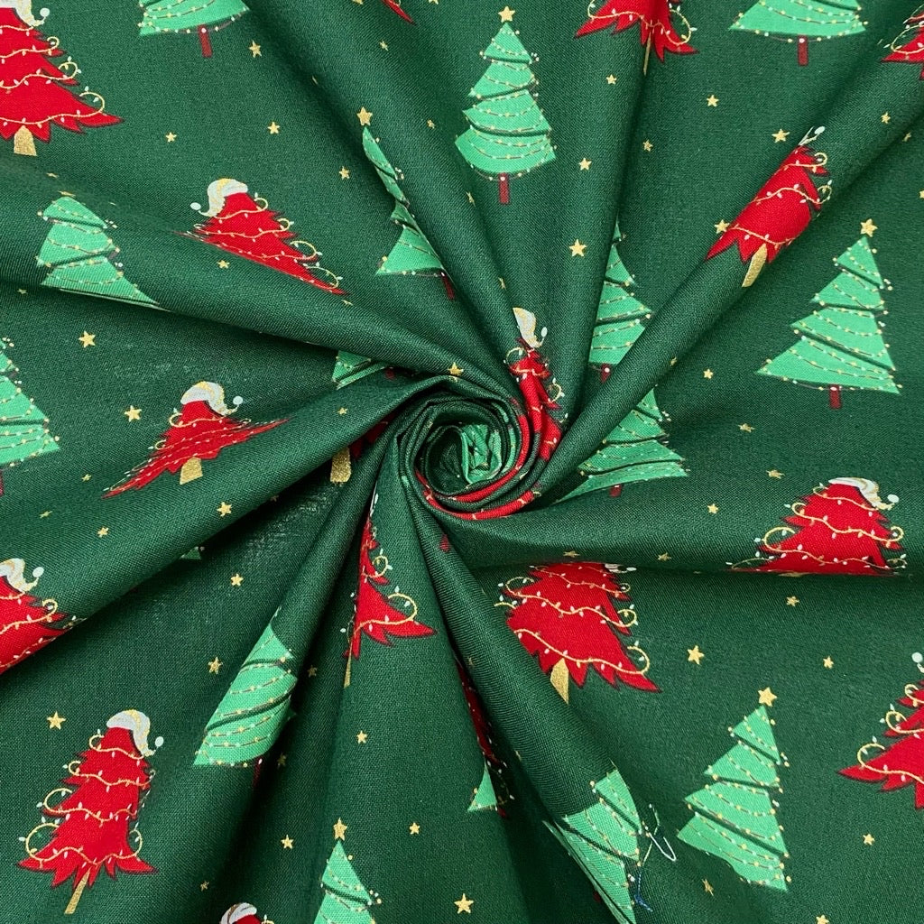 Christmas Trees Cotton Fabric