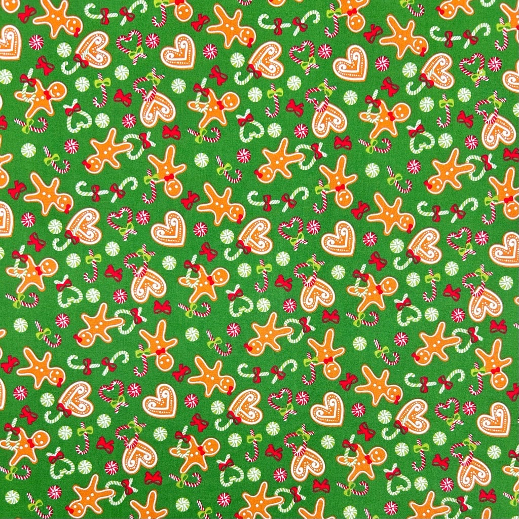 Gingerbread Delight Polycotton Fabric