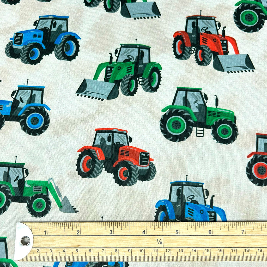 Tractor Town Sweatshirt Fabric