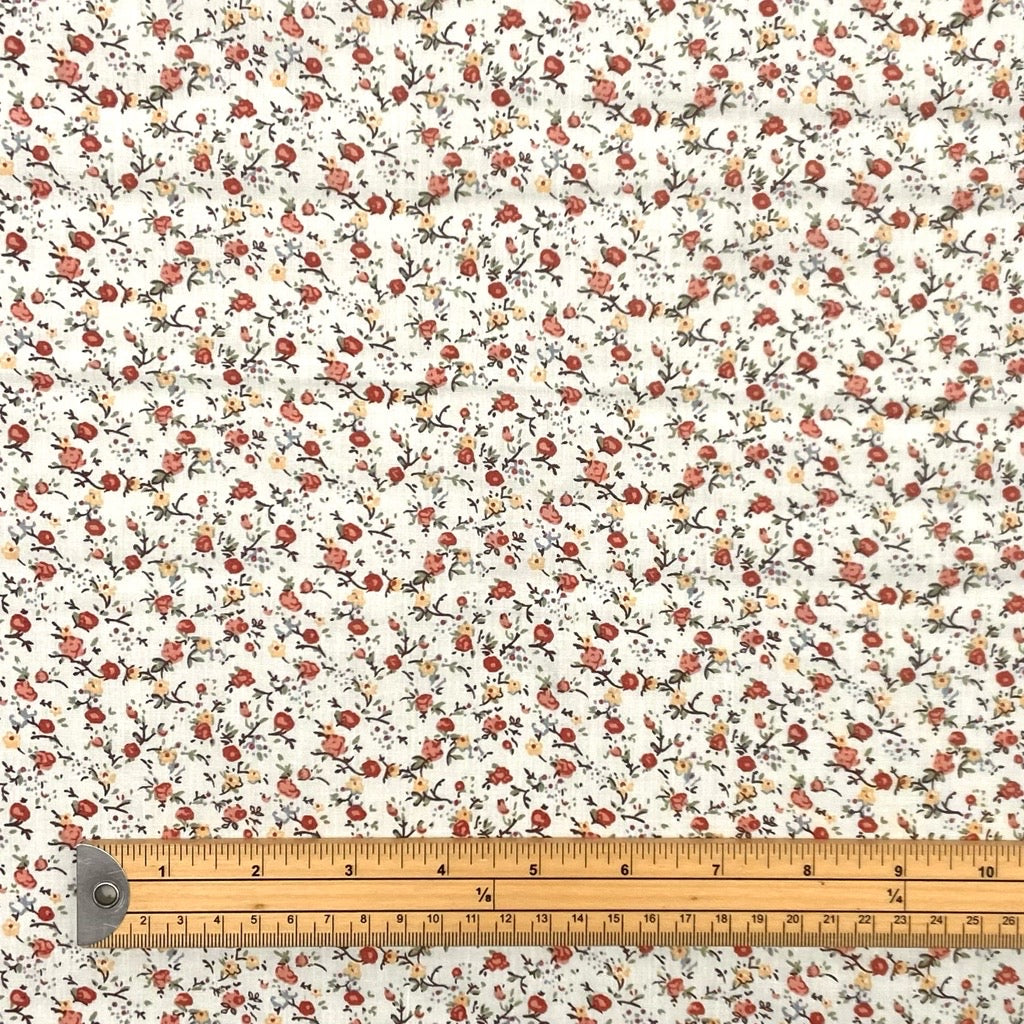 Autumn Flowers Polycotton Fabric