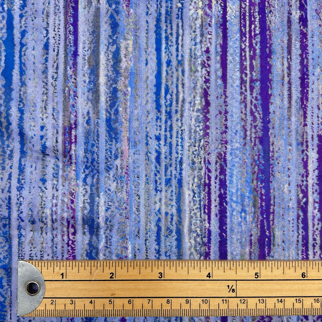 Painterly Stripes Cotton Sateen Fabric