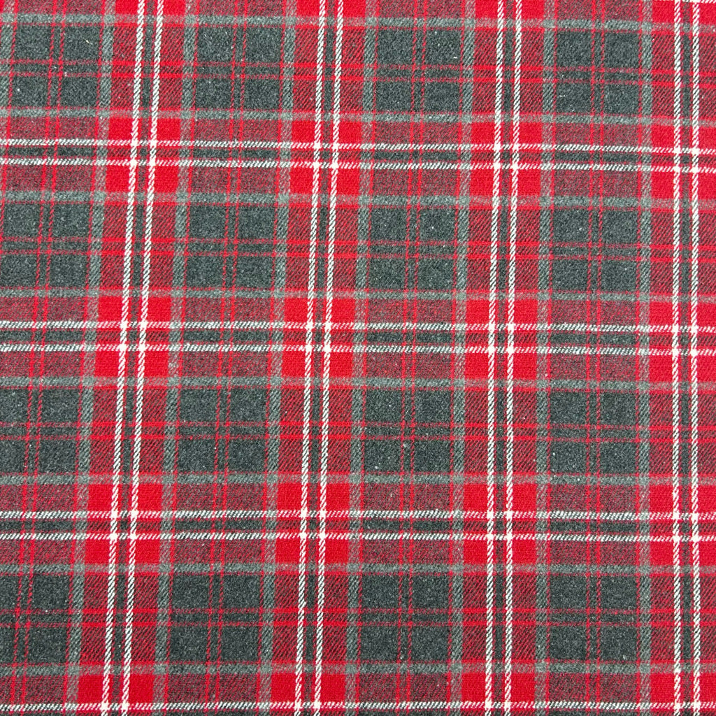 Tartan Check Wool Blend Fabric - Pound Fabrics