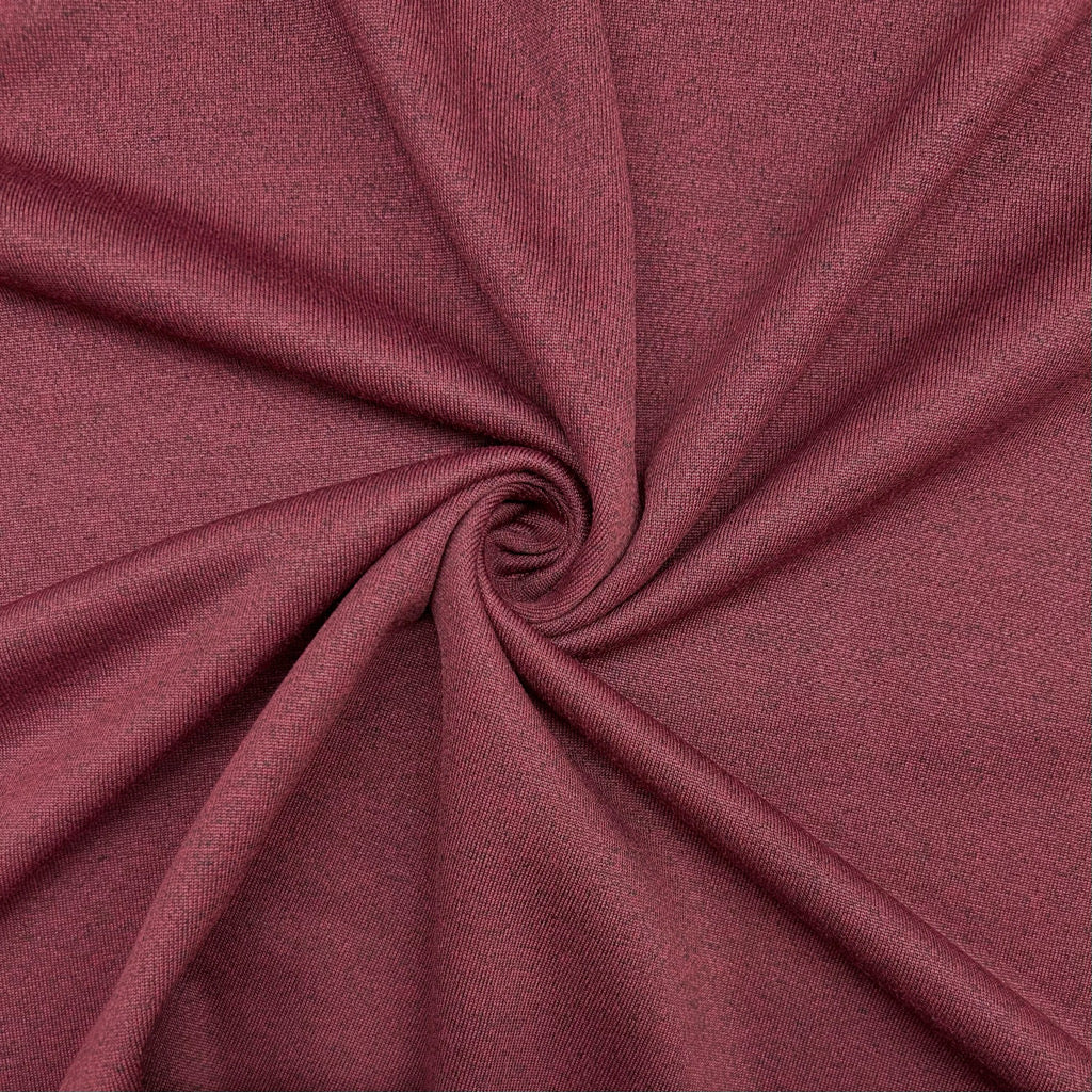 Wine Melange Sweatshirt Fabric